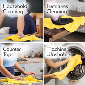 Microfibre Cleaning Cloths — Yellow